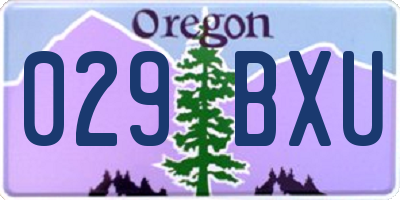 OR license plate 029BXU
