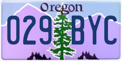 OR license plate 029BYC