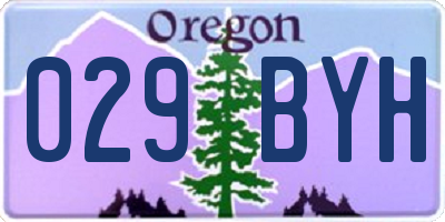 OR license plate 029BYH