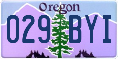 OR license plate 029BYI