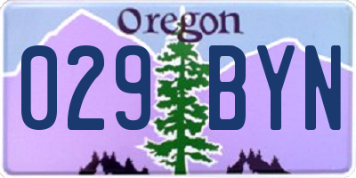 OR license plate 029BYN