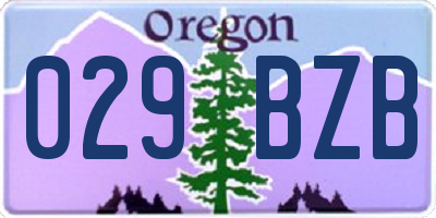 OR license plate 029BZB