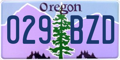 OR license plate 029BZD