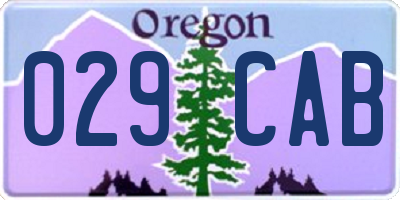 OR license plate 029CAB