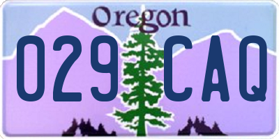 OR license plate 029CAQ