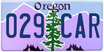 OR license plate 029CAR