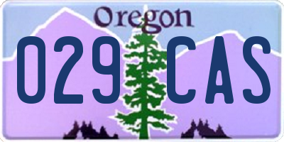 OR license plate 029CAS