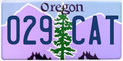 OR license plate 029CAT