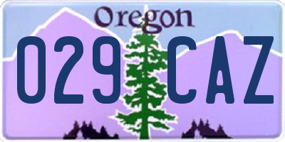 OR license plate 029CAZ