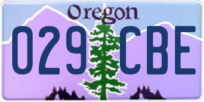 OR license plate 029CBE