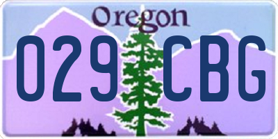 OR license plate 029CBG
