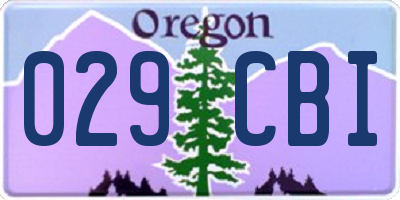 OR license plate 029CBI