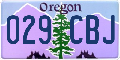OR license plate 029CBJ
