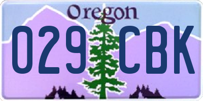 OR license plate 029CBK