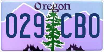 OR license plate 029CBO