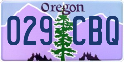 OR license plate 029CBQ