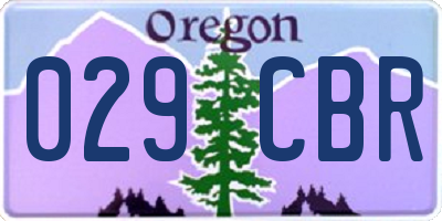 OR license plate 029CBR