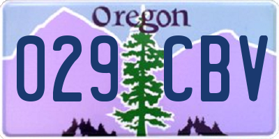 OR license plate 029CBV
