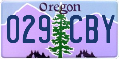 OR license plate 029CBY