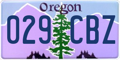 OR license plate 029CBZ