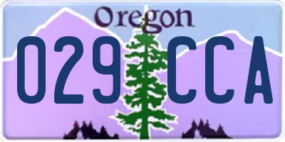 OR license plate 029CCA