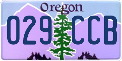 OR license plate 029CCB