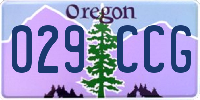 OR license plate 029CCG