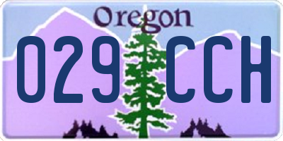 OR license plate 029CCH