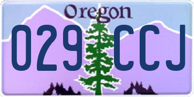 OR license plate 029CCJ
