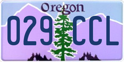 OR license plate 029CCL