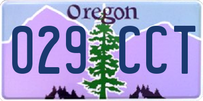 OR license plate 029CCT