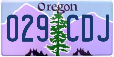OR license plate 029CDJ