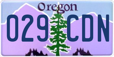 OR license plate 029CDN