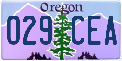 OR license plate 029CEA