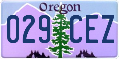 OR license plate 029CEZ