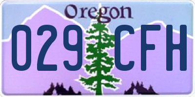 OR license plate 029CFH