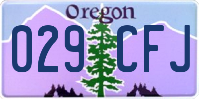 OR license plate 029CFJ