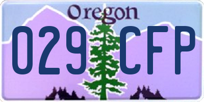 OR license plate 029CFP