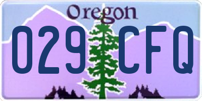 OR license plate 029CFQ