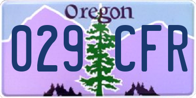 OR license plate 029CFR