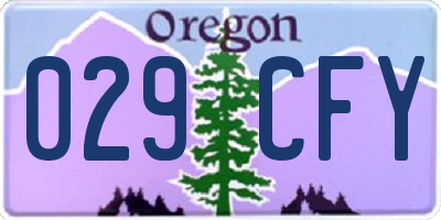 OR license plate 029CFY