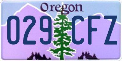OR license plate 029CFZ