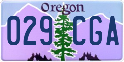 OR license plate 029CGA