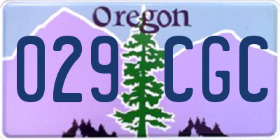 OR license plate 029CGC