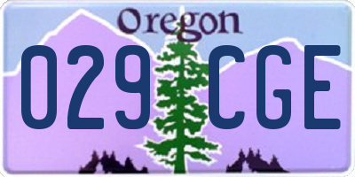 OR license plate 029CGE