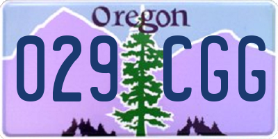 OR license plate 029CGG