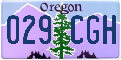 OR license plate 029CGH
