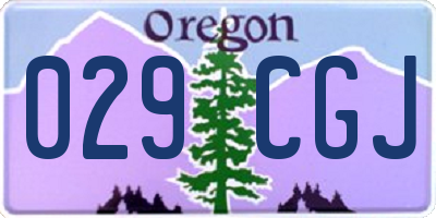 OR license plate 029CGJ
