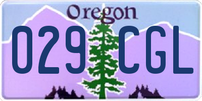 OR license plate 029CGL