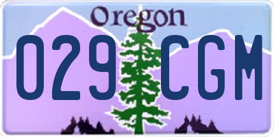 OR license plate 029CGM